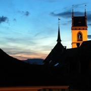Kirchturm Aarau Abend thumb